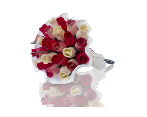 BUCHET DE TRANDAFIRI DIN LEMN "ZARA"