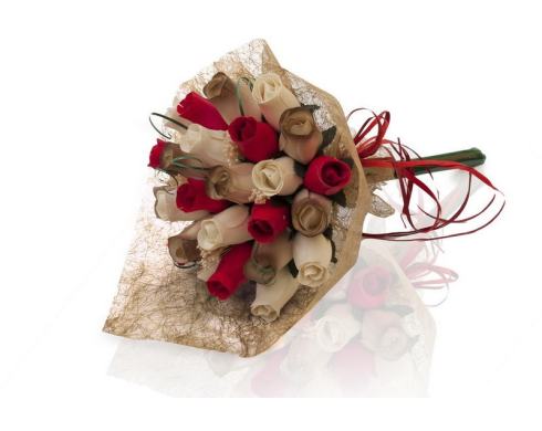 BUCHET DE TRANDAFIRI DIN LEMN "ABIGEL"