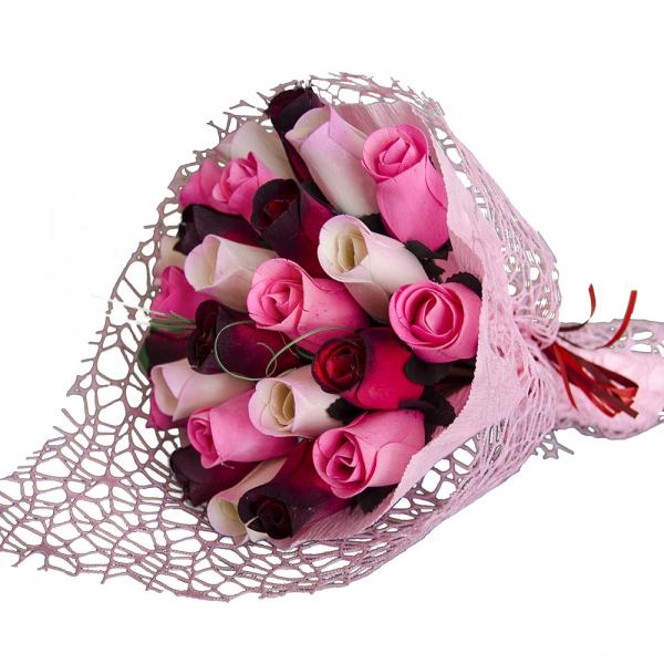 BUCHET DE TRANDAFIRI DIN LEMN "BELLA"
