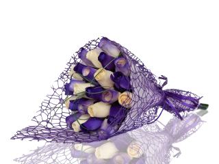 BUCHET DE TRANDAFIRI DIN LEMN "Iris"